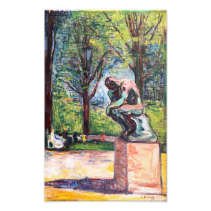 Edvard Munch - Tänkaren av Rodin Fototryck