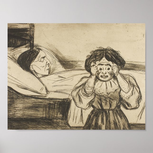Edvard Munch - The Dead Mother and Her Child Poster (Framsidan)