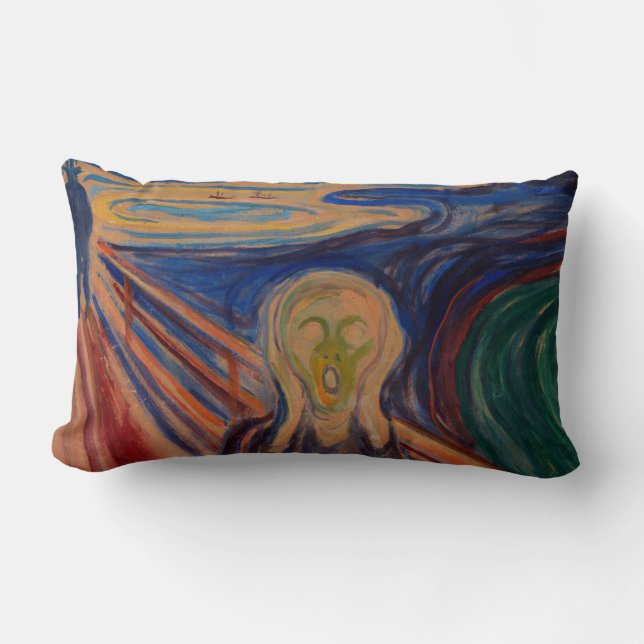 Edvard Munch The Scream 1910 Lumbarkudde (Framsida)
