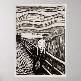 Edvard Munch The Scream Lithograph Print Famous Poster