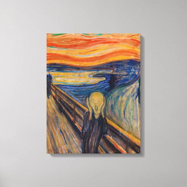 Edvard Munch - The Skräm 1893 Canvastryck (Framsida)