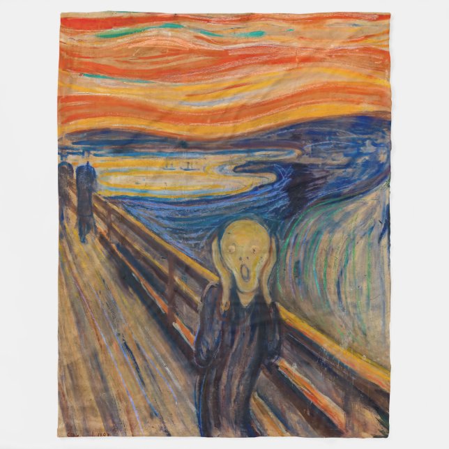 Edvard Munch - The Skräm 1893 Fleecefilt (Framsidan)