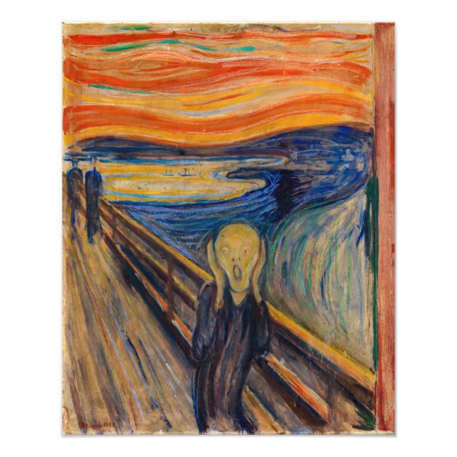 Edvard Munch - The Skräm 1893 Fototryck (Framsidan)