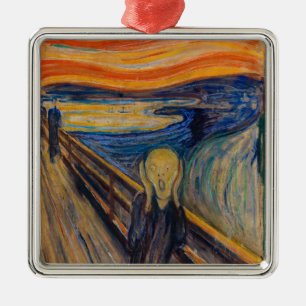 Edvard Munch - The Skräm 1893 Julgransprydnad Metall