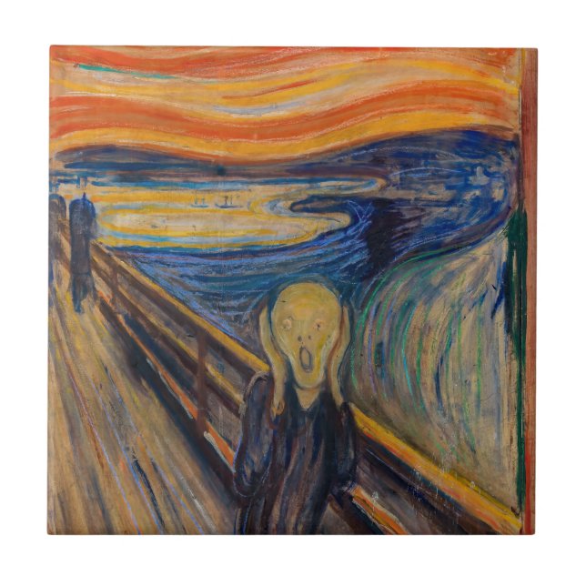 Edvard Munch - The Skräm 1893 Kakelplatta (Framsidan)