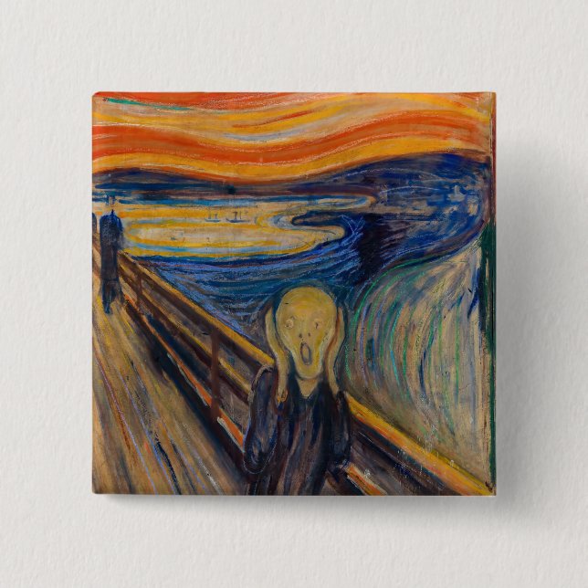 Edvard Munch - The Skräm 1893 Knapp (Framsida)