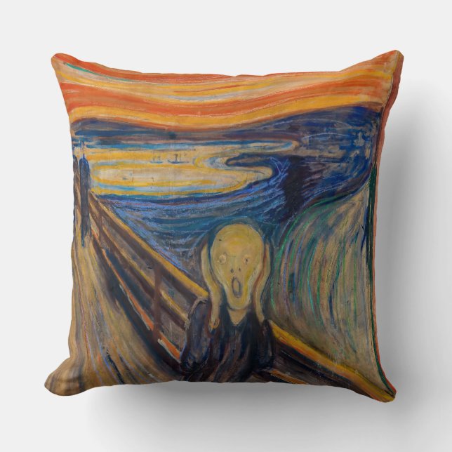 Edvard Munch - The Skräm 1893 Kudde (Framsida)