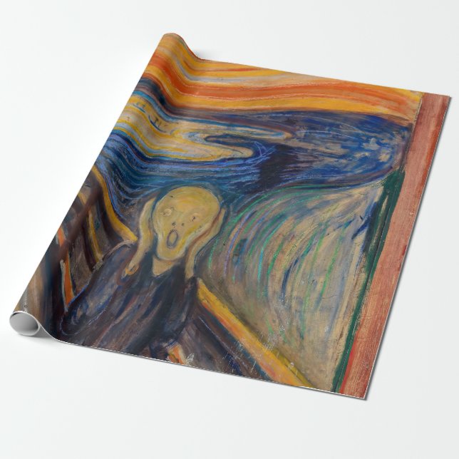 Edvard Munch - The Skräm 1893 Presentpapper (Utrullad)