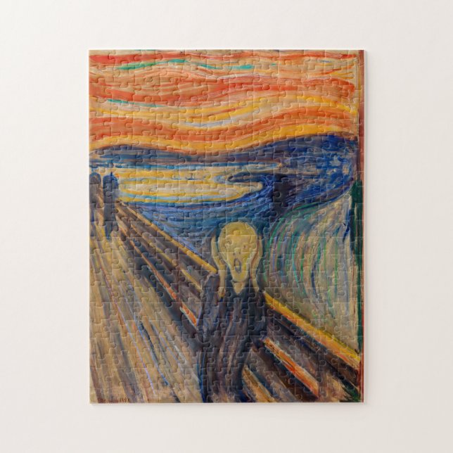 Edvard Munch - The Skräm 1893 Pussel (Vertikal)