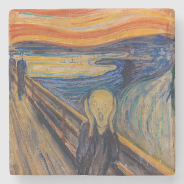 Edvard Munch - The Skräm 1893 Stenunderlägg (Framsidan)