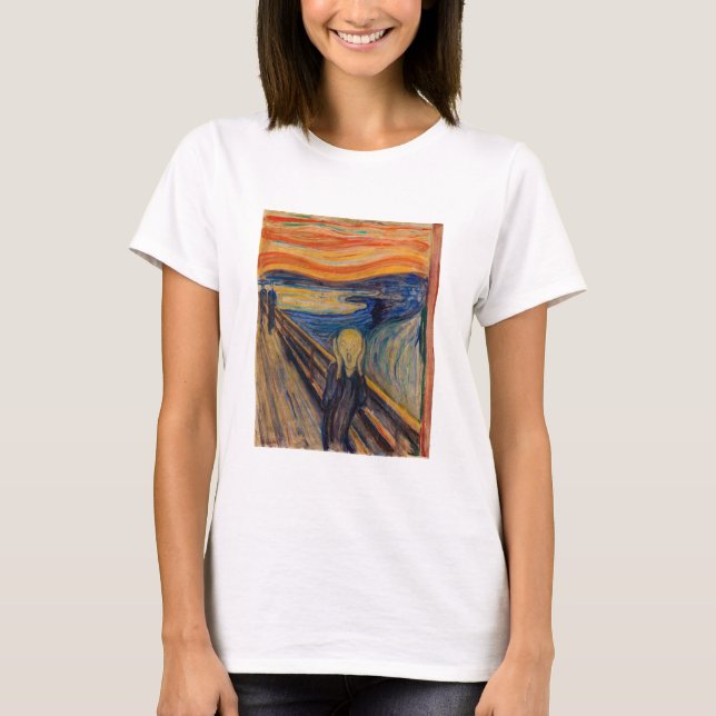 Edvard Munch - The Skräm 1893 T Shirt (Framsida)