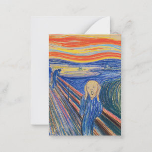 Edvard Munch - The Skräm 1895 Anteckningskort