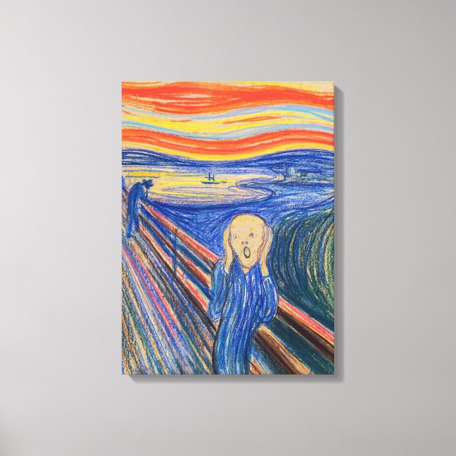 Edvard Munch - The Skräm 1895 Canvastryck (Framsida)