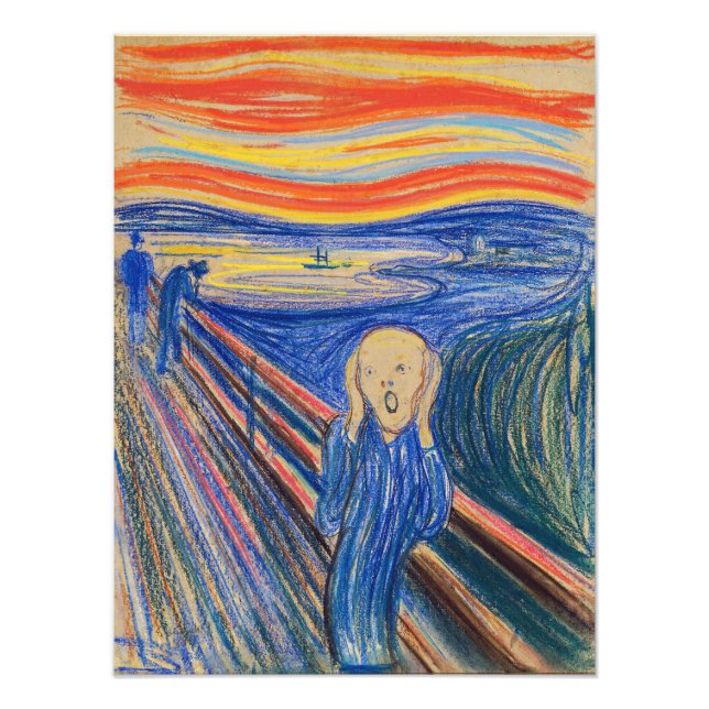 Edvard Munch - The Skräm 1895 Fototryck (Framsidan)