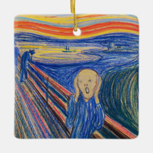 Edvard Munch - The Skräm 1895 Julgransprydnad Keramik