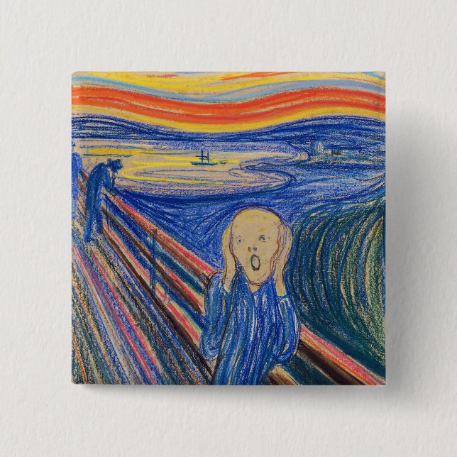 Edvard Munch - The Skräm 1895 Knapp (Framsida)