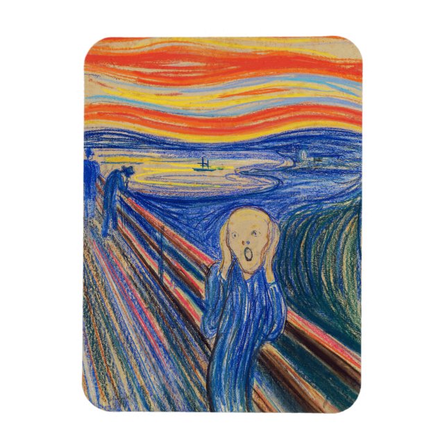 Edvard Munch - The Skräm 1895 Magnet (Vertikal)