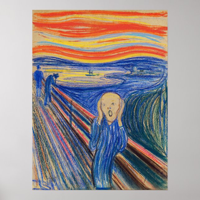 Edvard Munch - The Skräm 1895 Poster (Framsidan)