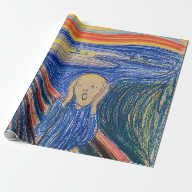 Edvard Munch - The Skräm 1895 Presentpapper (Utrullad)