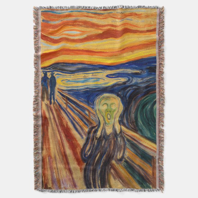Edvard Munch - The Skräm 1910 Filt (Framsidan Vertikal)