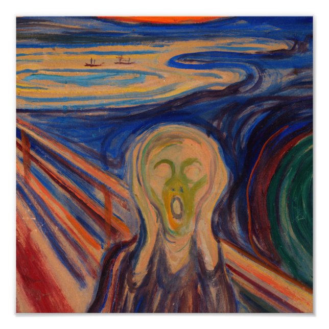 Edvard Munch The Skräm 1910 Fototryck (Framsidan)