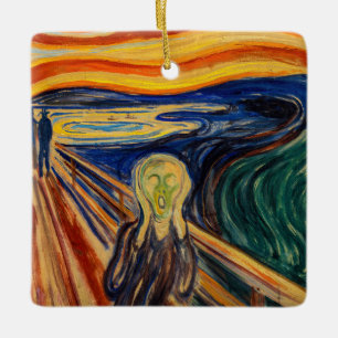 Edvard Munch - The Skräm 1910 Julgransprydnad Keramik