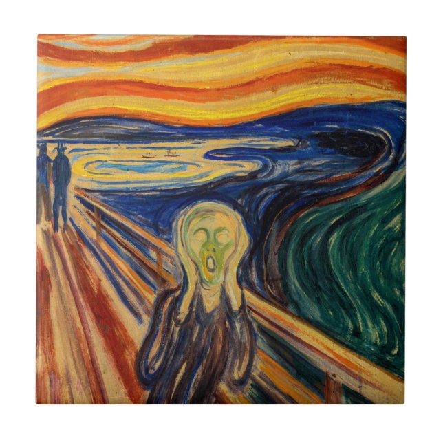 Edvard Munch - The Skräm 1910 Kakelplatta (Framsidan)