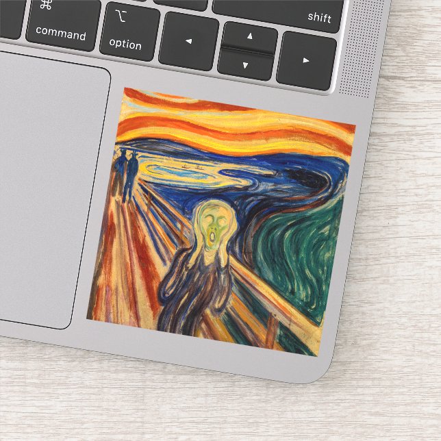 Edvard Munch - The Skräm 1910 Klistermärken (Detalj)