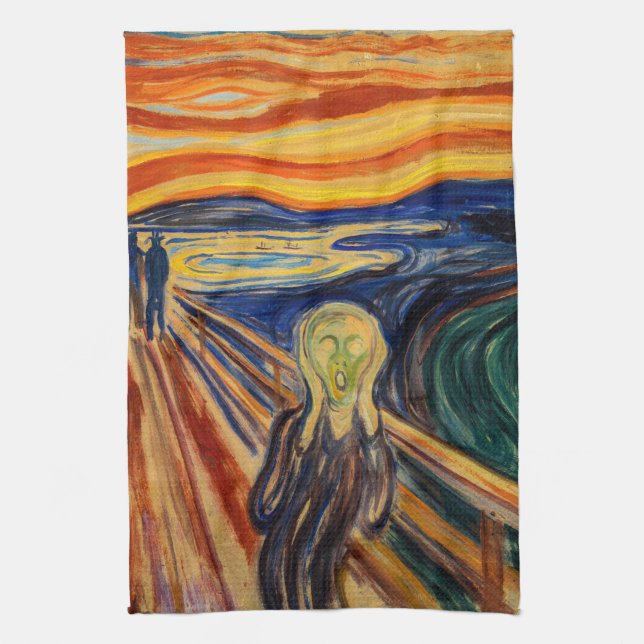 Edvard Munch - The Skräm 1910 Kökshandduk (Vertikal)