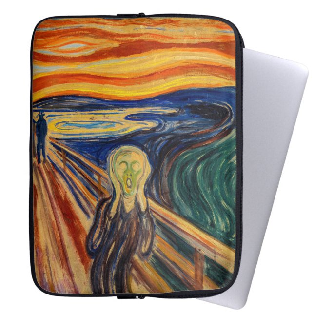 Edvard Munch - The Skräm 1910 Laptop Fodral (Skapare uppladdad)