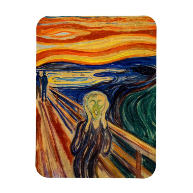 Edvard Munch - The Skräm 1910 Magnet (Vertikal)