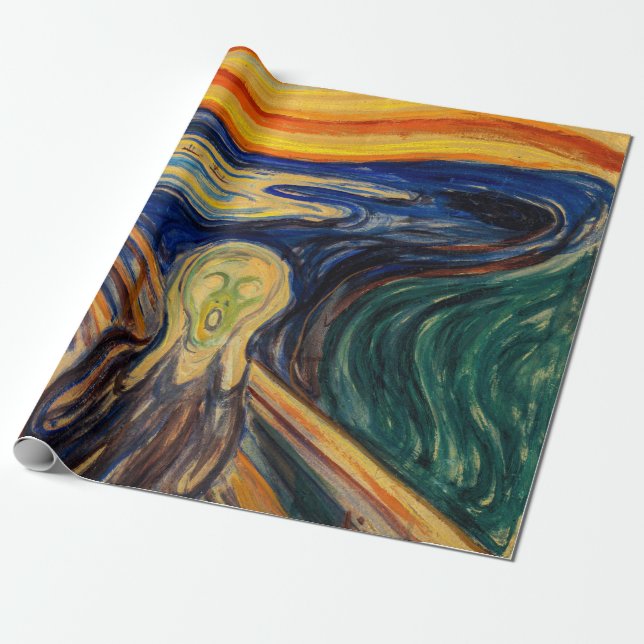 Edvard Munch - The Skräm 1910 Presentpapper (Utrullad)