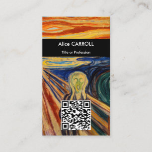 Edvard Munch - The Skräm 1910 - QR Code Visitkort