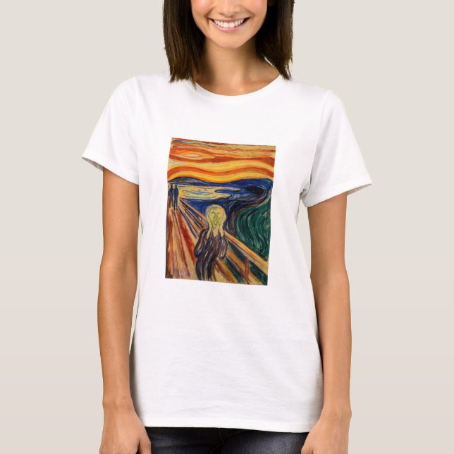 Edvard Munch - The Skräm 1910 T Shirt (Framsida)