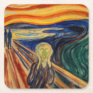Edvard Munch - The Skräm 1910 Underlägg Papper Kvadrat