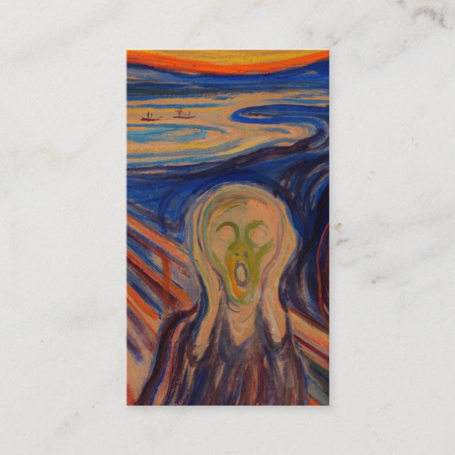 Edvard Munch The Skräm 1910 Visitkort (Framsida)