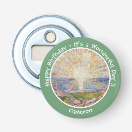 Edvard Munch the Sol (Solen) - Poster för soluppgå Flasköppnare