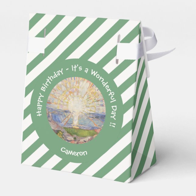 Edvard Munch the Sol (Solen) - Poster för soluppgå Presentaskar (Baksidan Sidan)