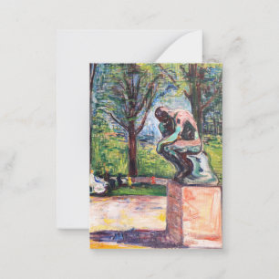Edvard Munch - "Thinker by Rodin" Anteckningskort