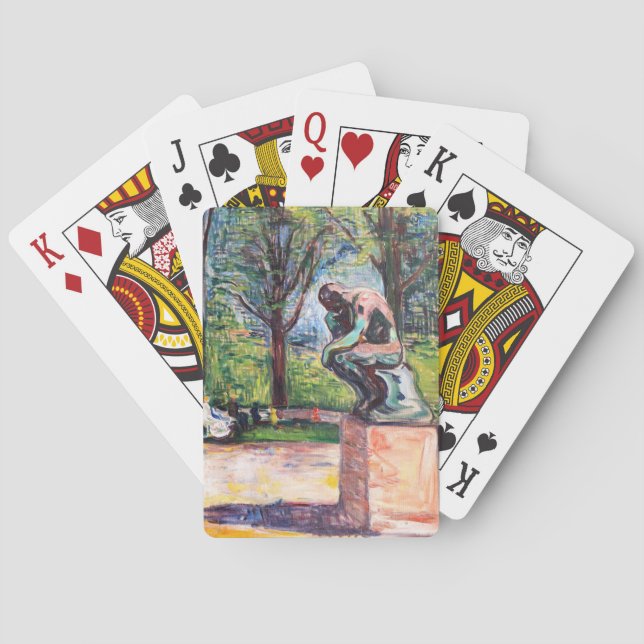 Edvard Munch - "Thinker by Rodin" Casinokort (Baksidan)