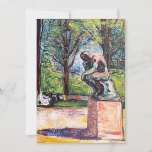 Edvard Munch - "Thinker by Rodin" Inbjudningar