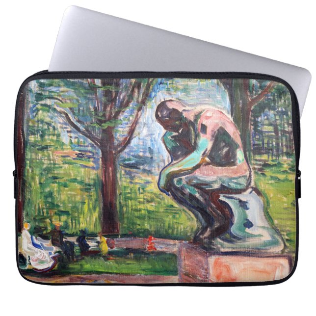 Edvard Munch - "Thinker by Rodin" Laptop Fodral (Framsidan)