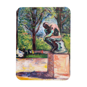 Edvard Munch - "Thinker by Rodin" Magnet