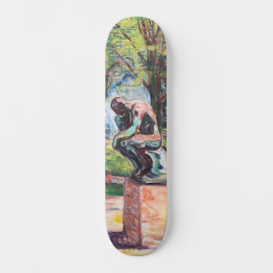 Edvard Munch - "Thinker by Rodin" Mini Skateboard Bräda 18,5 Cm