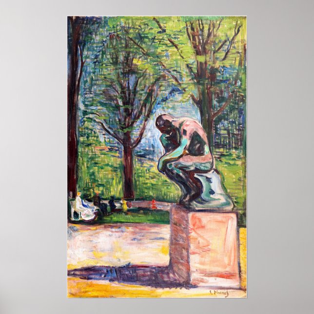 Edvard Munch - "Thinker by Rodin" Poster (Framsidan)