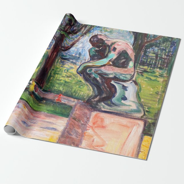 Edvard Munch - "Thinker by Rodin" Presentpapper (Utrullad)