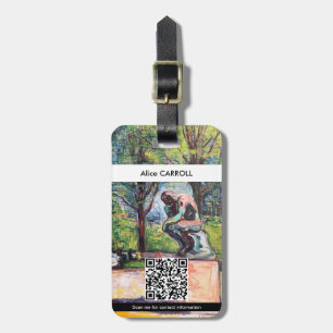 Edvard Munch - Thinker by Rodin - QR-kod Bagagebricka