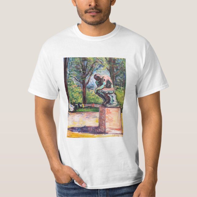 Edvard Munch - "Thinker by Rodin" T Shirt (Framsida)