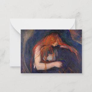 Edvard Munch - Vampire / Kärlek och Pain Anteckningskort