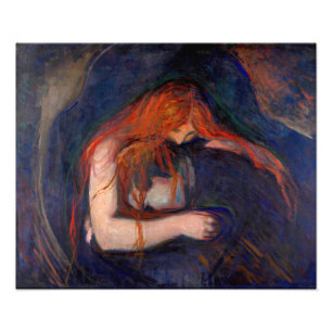 Edvard Munch - Vampire / Kärlek och Pain Fototryck